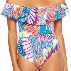 Trina Turk Off The Shoulder One Piece Swimsuit